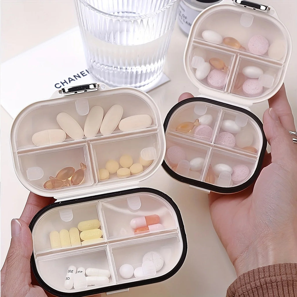 Portable Travel For Seven Days Multiple Compartments Sealed Pill And Tablet Storage Box Oasis Select
