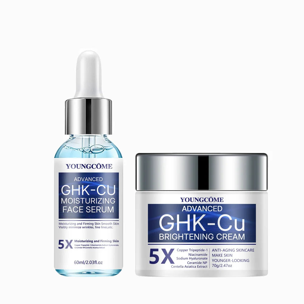GHK-CU Copper Peptide Anti-Aging Face Cream & Serum - Firming & Hydrating Moisturizer for All Skin Types, Skincare for Women Oasis Select 60ml 70g