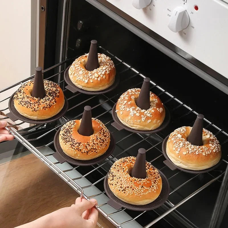 6-Piece Silicone Donut Mold Set for Baking Cakes & Mousse Silicone Baking Mold Oasis Select