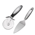 2pc Stainless Steel Kitchen Pizza Cutter Wheel Server Tools Home Knife Waffle Cookies Cake Bread Dough Slicer Baking Gadgets Oasis Select Light Yellow 10"