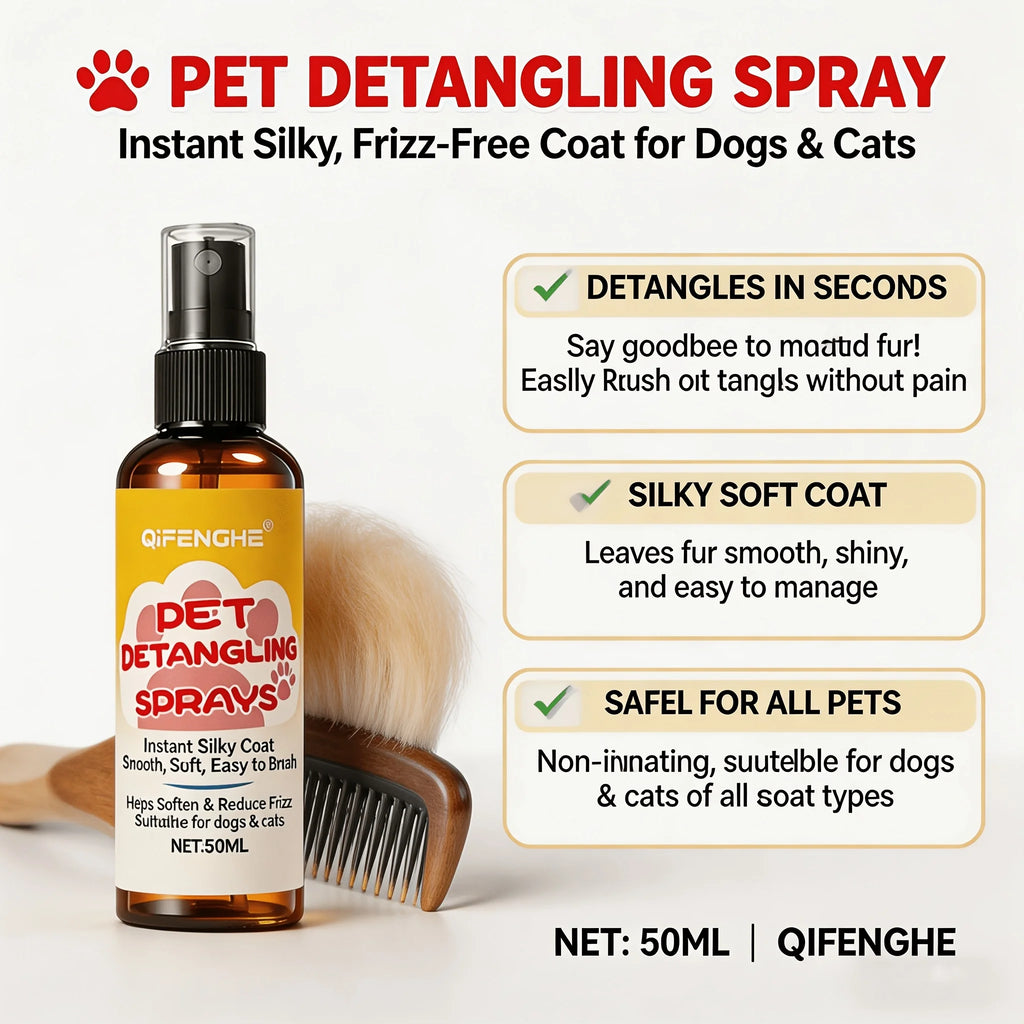 Pet Hair Care Spray And Detangling Conditioner, Instant Fur Smoothing, Deep Nourishing Knot Remover, Hydrating Moisturizing Oasis Select