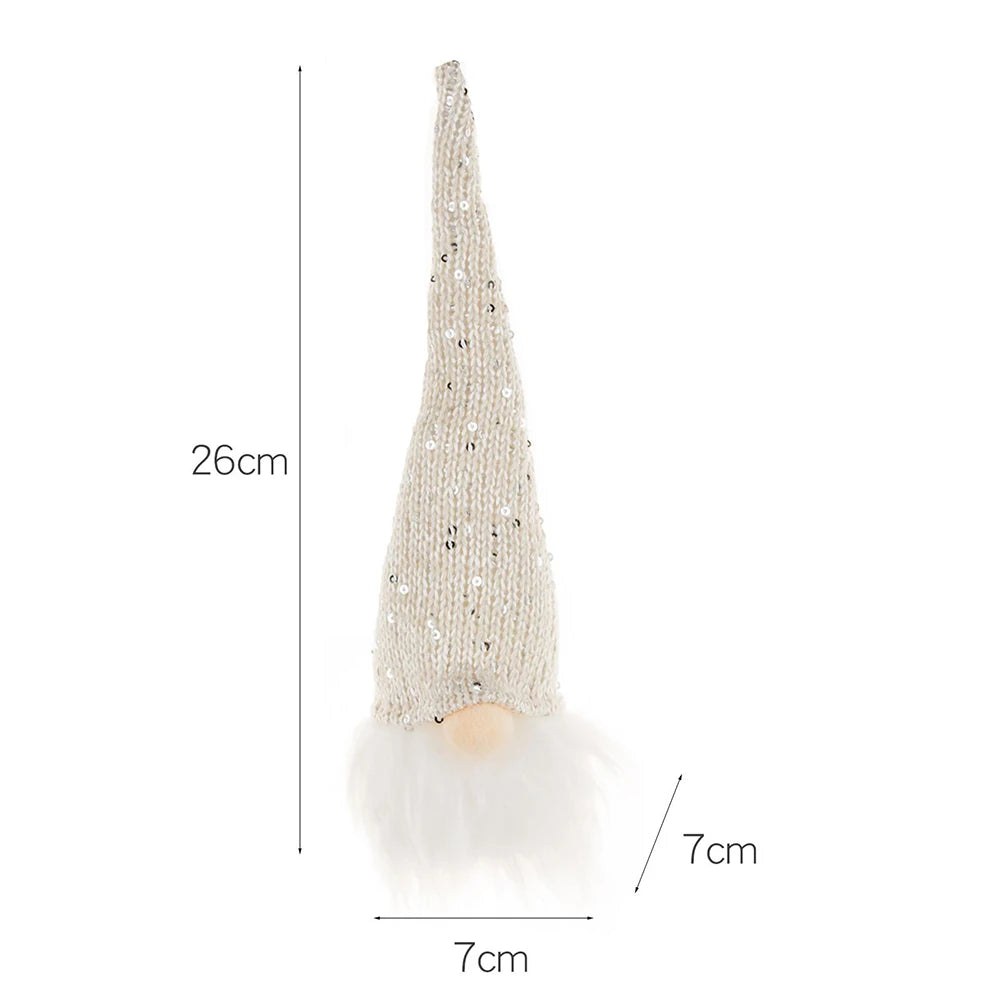 1pc Gnome Plush Doll Christmas Decor Door Elves Faceless Fireplace With LED Light Light Christmas Decorations Home Xmas Oasis Select White China Mainland