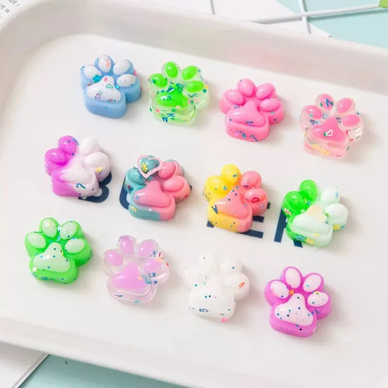 10Pcs Cat Claw Squishy Plush Fidget Toys Sensory Stress Relief Halloween Christmas Stocking Stuffer Party Favors Kids Gifts Oasis Select