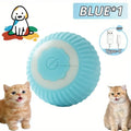 Electric Cat Ball Toys Automatic Rolling Ball Faux Tail Rechargeable Pet Interactive Toy Dog Cat Training Imitate Mouse Pet Toys Oasis Select only ball-blue
