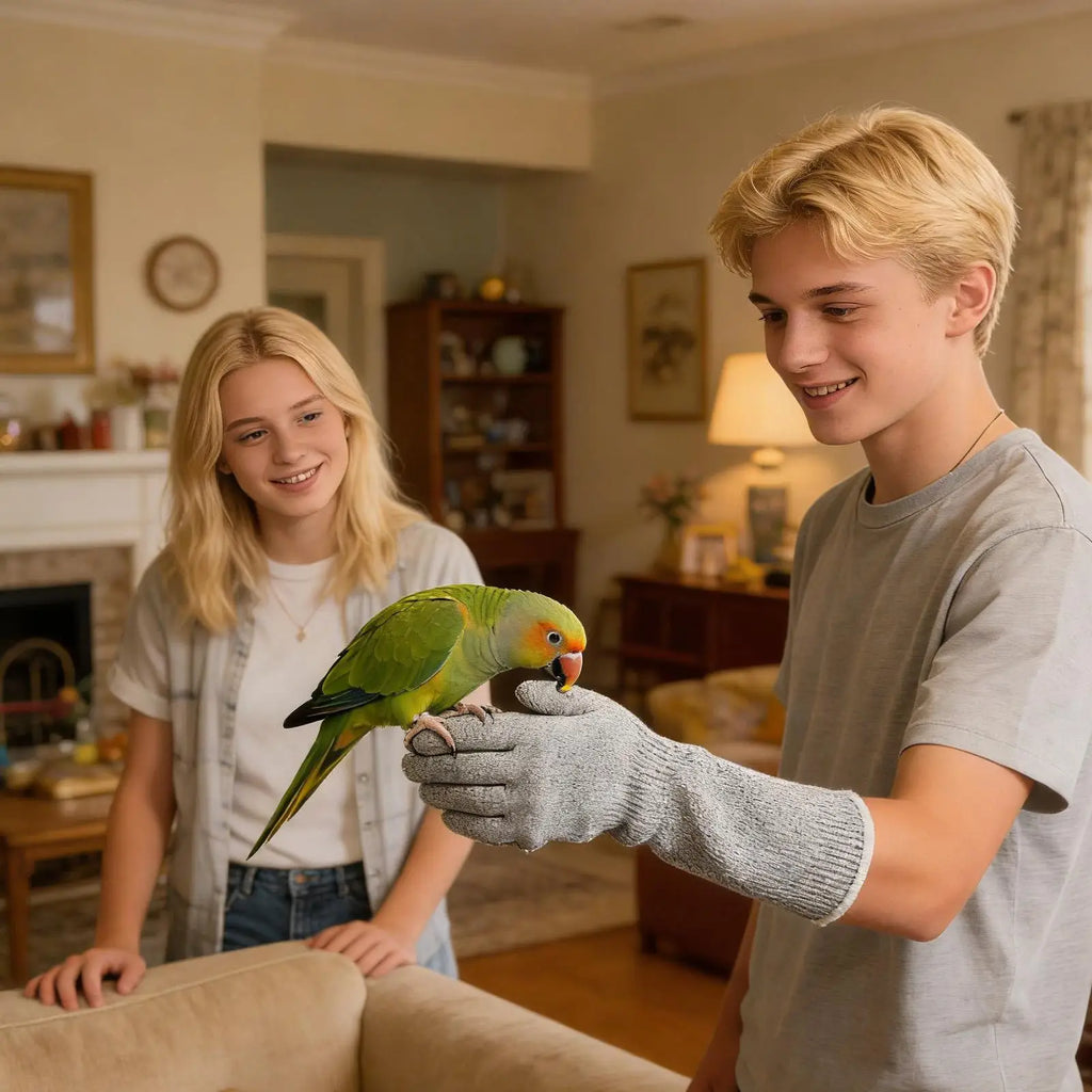 Cat Protection Gloves Scratch Resistant Bite Proof Multipurpose Guard Cat Gloves Bite Proof forGrooming Pet Parrot Bird Training Oasis Select