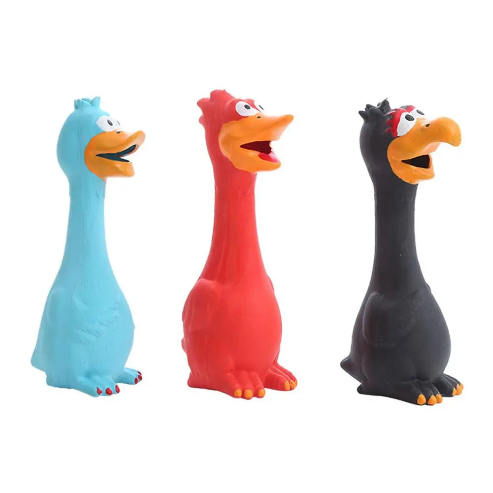 New Squeak Dog Toy Chew Bone Squeaky Ball Chicken Sound Dog Toys Tooth Grinding Training Pet Toy Supplies Dog Accessories Oasis Select