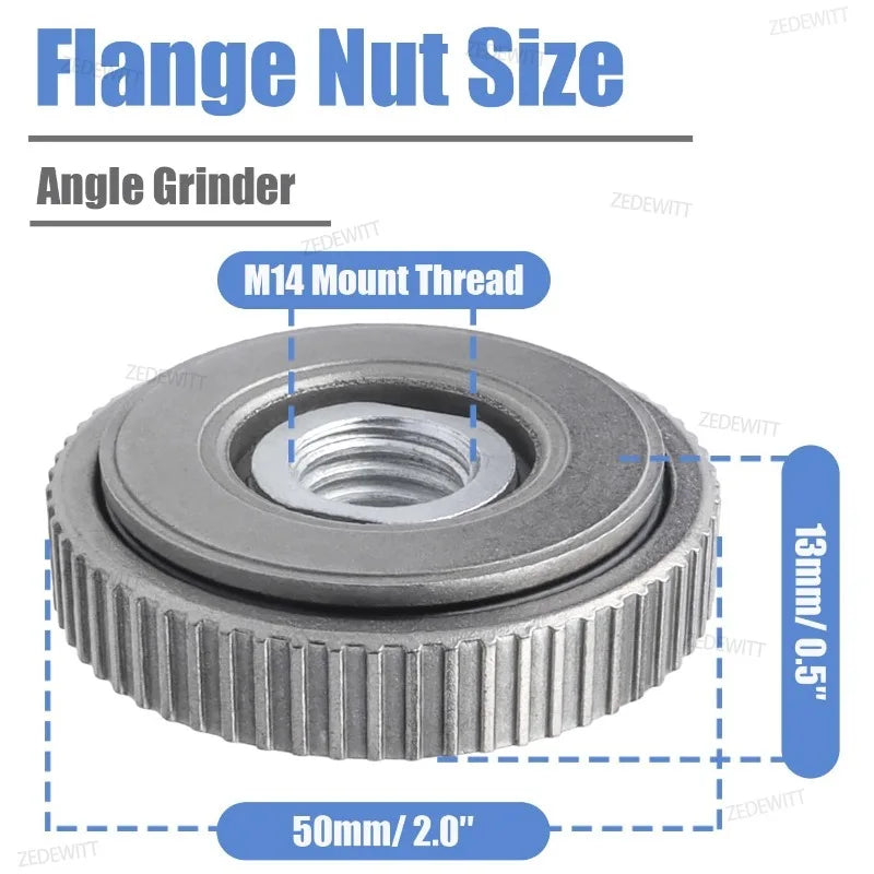 Locking Plate Durable For M14 Angle Grinder Chuck Self Tightening Lock Nuts Angle Grinder Flange Nuts Angle Grinder Accessories Oasis Select