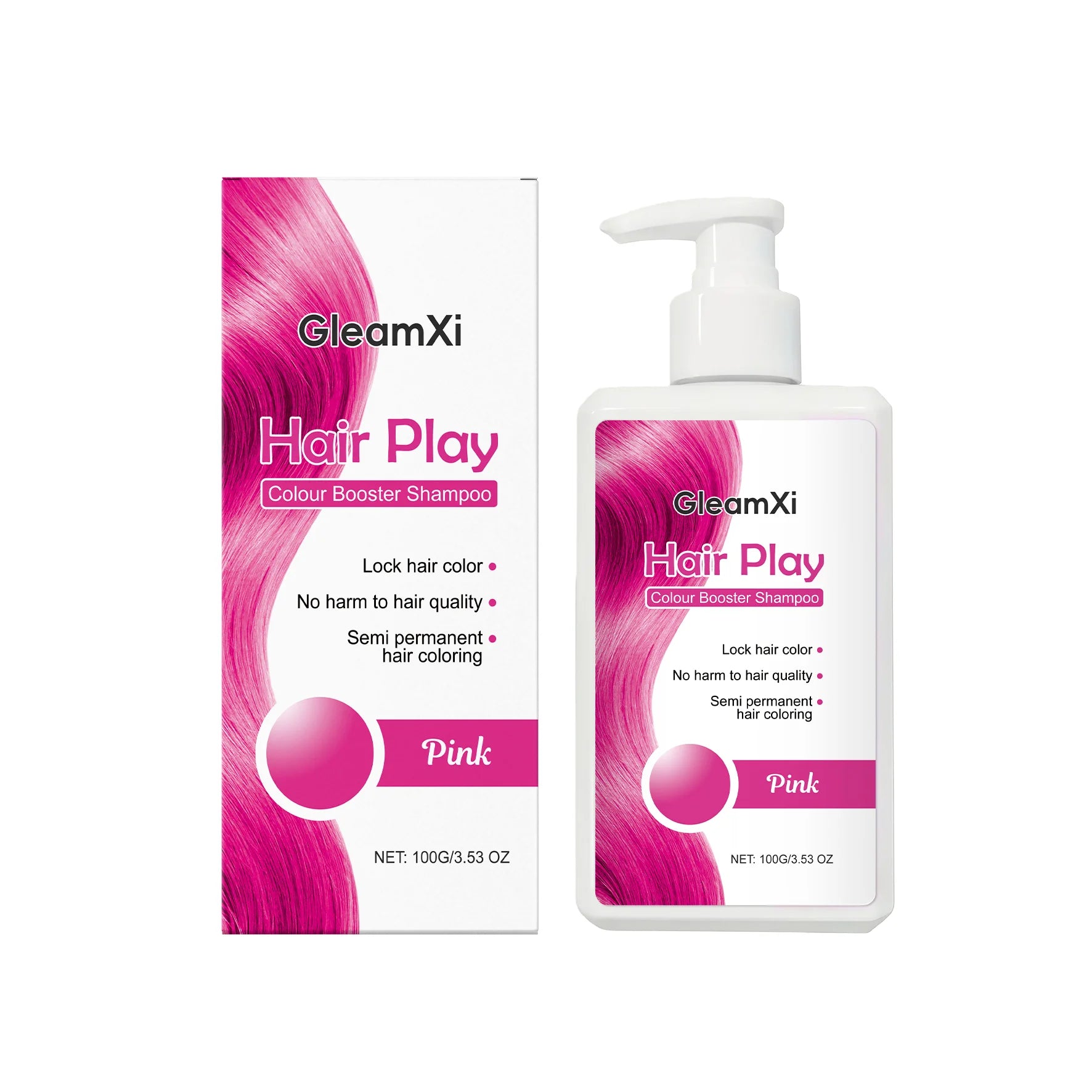 Hair Coloring Shampoo Color Enhance Hair Dye Protection Fade Yellow After Bleach Hair Non-Irritating Fixing Hair Dye Shampoo Oasis Select Pink