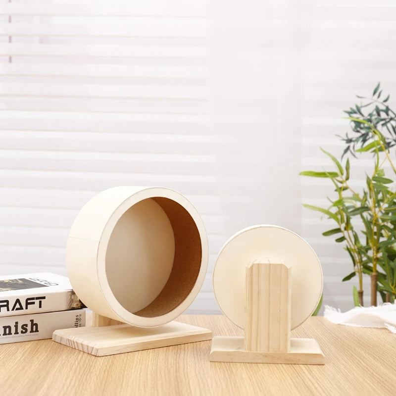 WISH Hamster Running Wheel Wooden Belt Support Roller Running Rack Pet Supplies Oasis Select