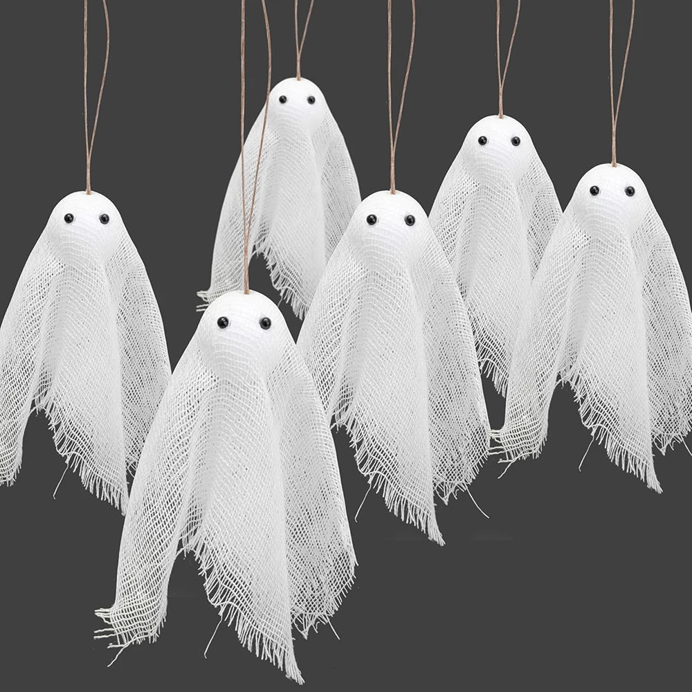Halloween Hangings Ghosts Halloween Flying Ghosts Decorations White Cute Flying Ghosts Ornament With Rope For Balcony Garden Oasis Select