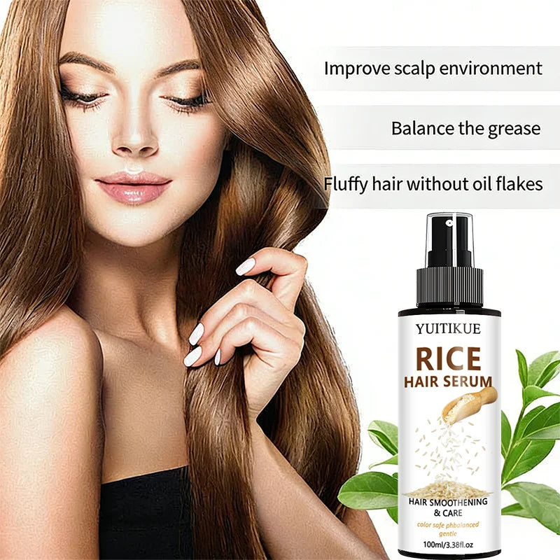 YUITIKUE Rice Water Hair Serum Spray – Strengthen & Shine