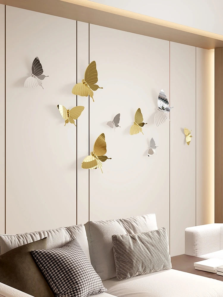 TV Background Wall Sofa Decoration Room Wall Decoration Butterfly Wall Creative Decoration Pendant Decor Aesthetic Oasis Select