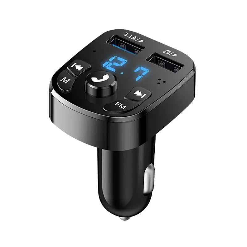 Car Mp3 Player Dual Usb Fast Charger Fm Bluetooth Receiver Bluetooth Compatible 5.0 Fm Transmitter Usb Flash Drive Plug Car Kit Oasis Select Black G784
