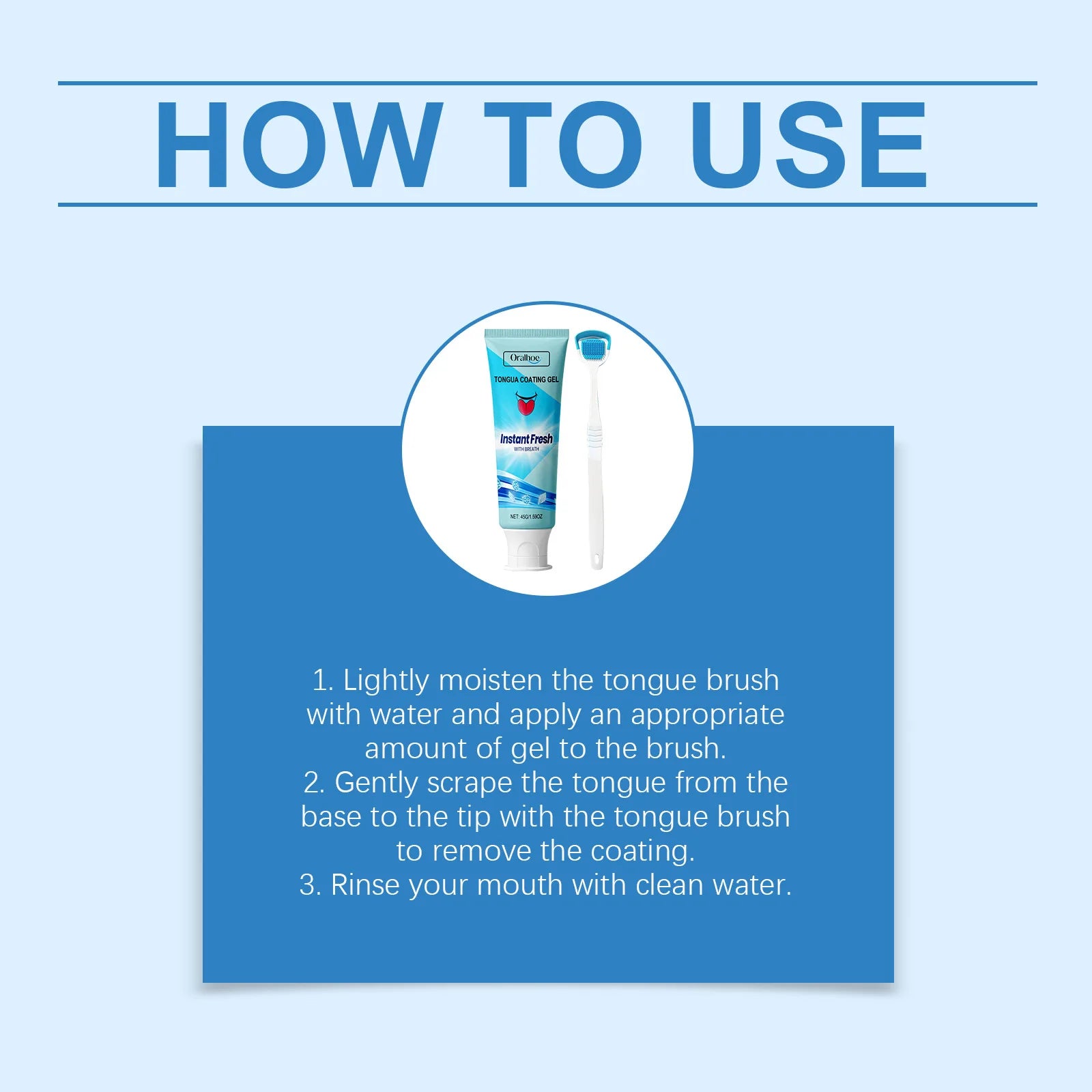 ORALHOE Tongue Cleaning Gel – Fresh Breath Oral Care 45g