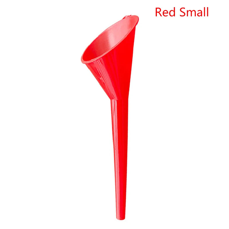Car Long Stem Funnel Gasoline Oil Fuel Filling Tools Anti-splash Plastic Funnel Motorcycle Refueling Tools Auto Accessories Oasis Select Red Small