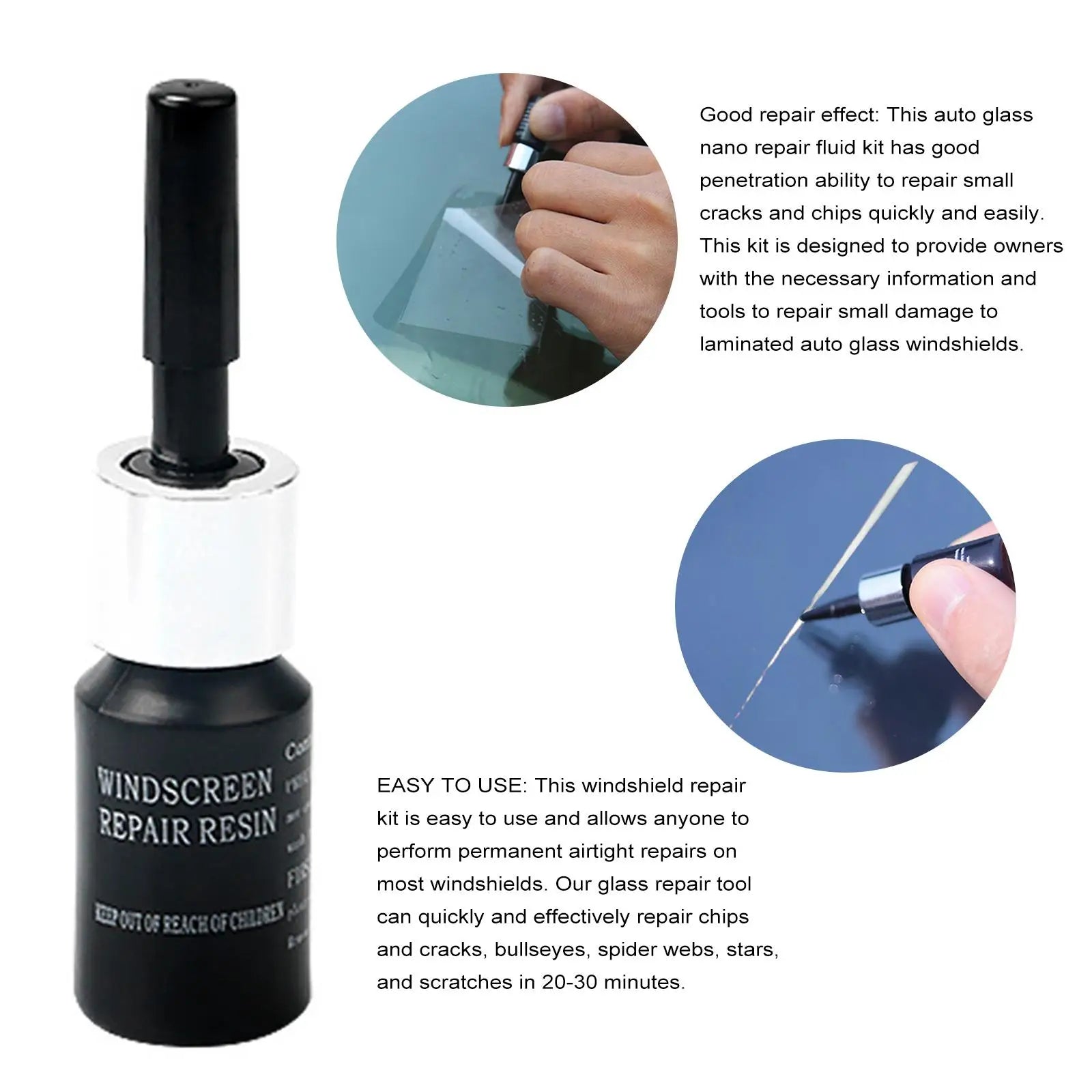 Car Windshield Cracked Repair Tool Upgrade Auto Glass Repair Fluid DIY Auto Window Scratch Crack Restore for Car Accessories Oasis Select