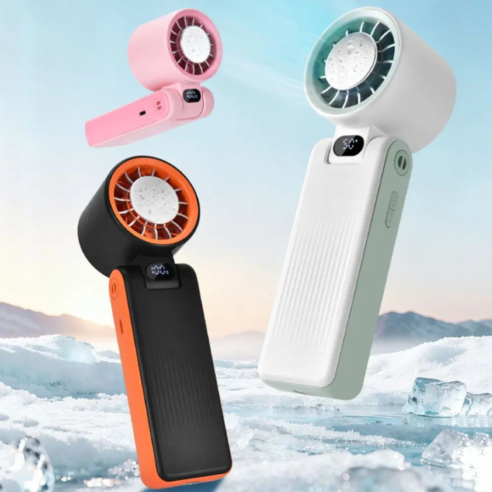 LED Digital Display Portable Handheld Fan Adjustable Wind Speed 3600mAh Battery Strong Wind Fan 100 Wind Speeds Oasis Select