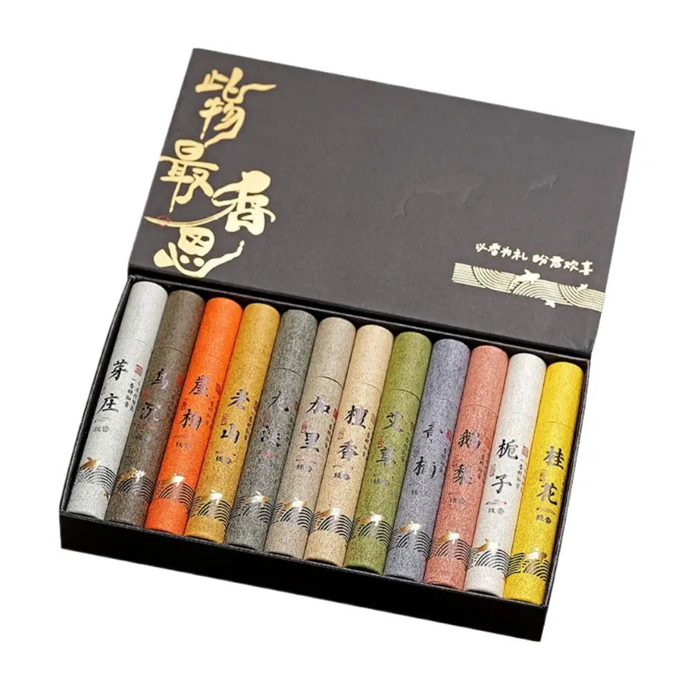 Chinese 12-Scent Incense Stick Gift Box | Aromatherapy Set