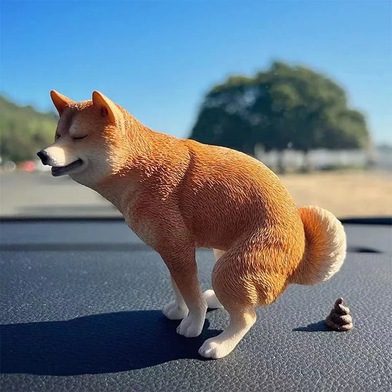 Shiba Inu model animal handwork creative funny poo dog decoration tabletop decoration Oasis Select