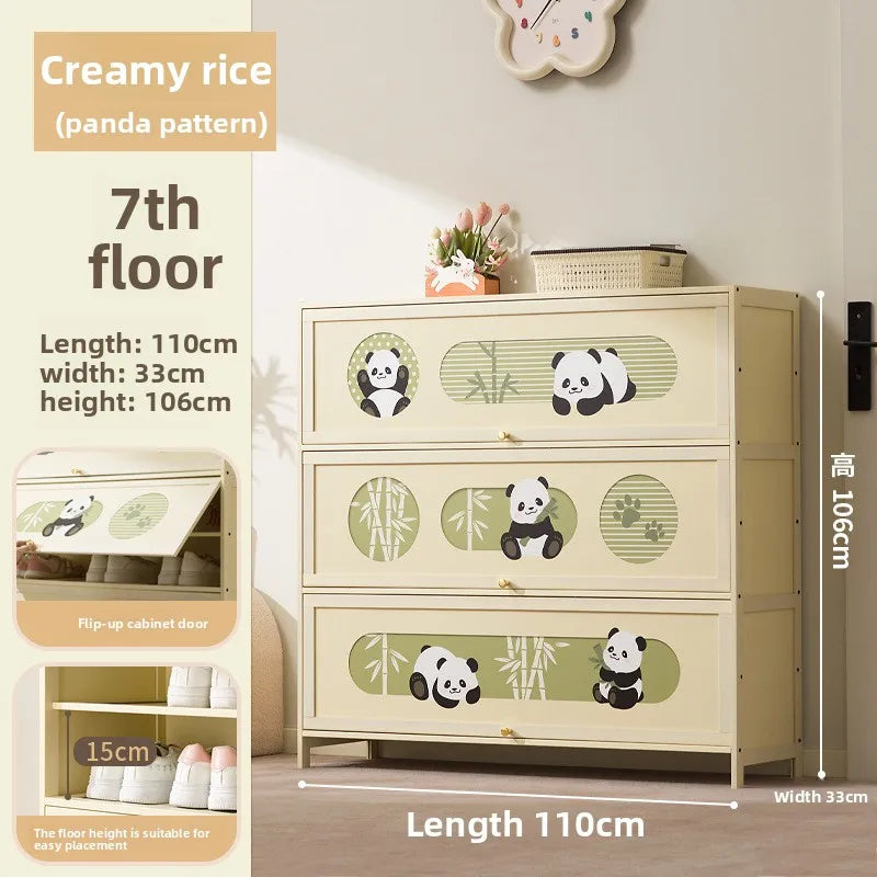 Shoe cabinet Household door Entry door Aisle locker Integrated storage against the wall Multi-layer porch cabinet Oasis Select Seven floors 110