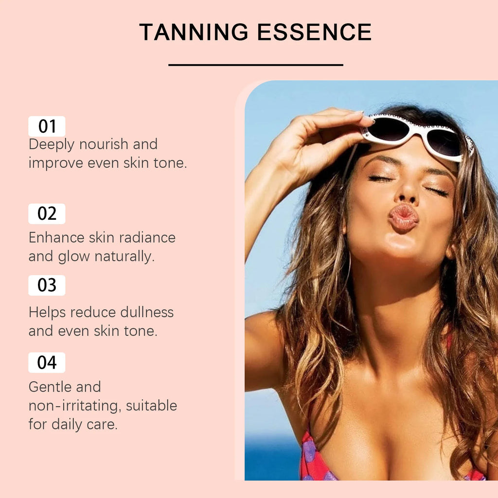 Self -Tanning Drop Solarium Body Tanner Aid Lasting Bronzer Glow Sunbathing Hydrating Even Skin Tone Coloring Blackening Care Oasis Select