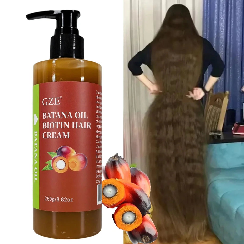 GZE Batana Oil & Biotin Hair Cream – Anti-Breakage, Dry Hair