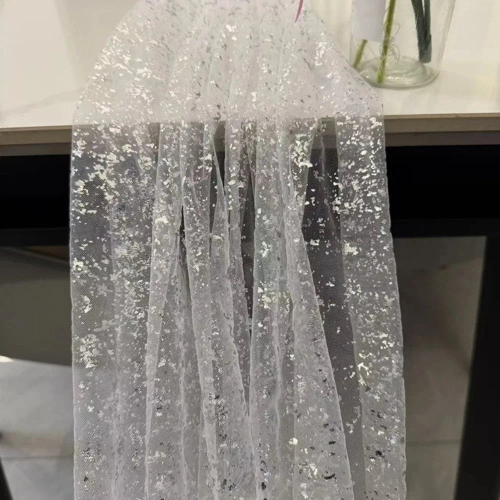 Gold Sequin Glitter Table Runner – Elegant Sheer Tablecloth