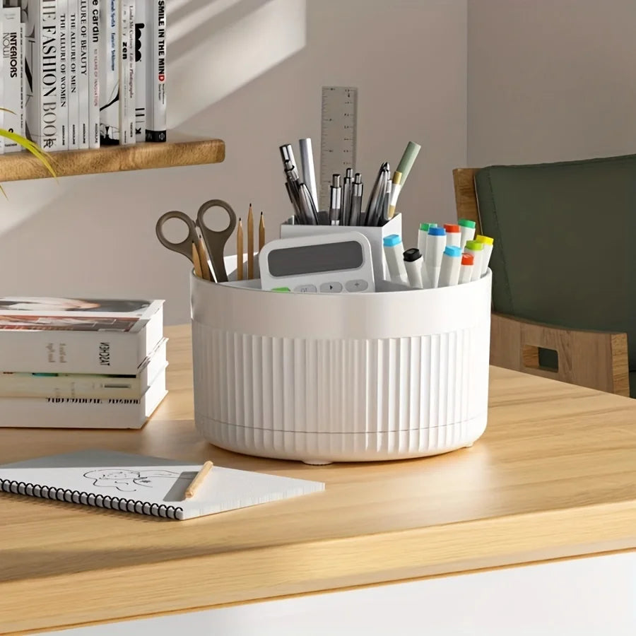 A desktop pen holder, pencil holder, 5 slots, 360° rotating desktop organization stand, office, school, pen holder jar,... Oasis Select