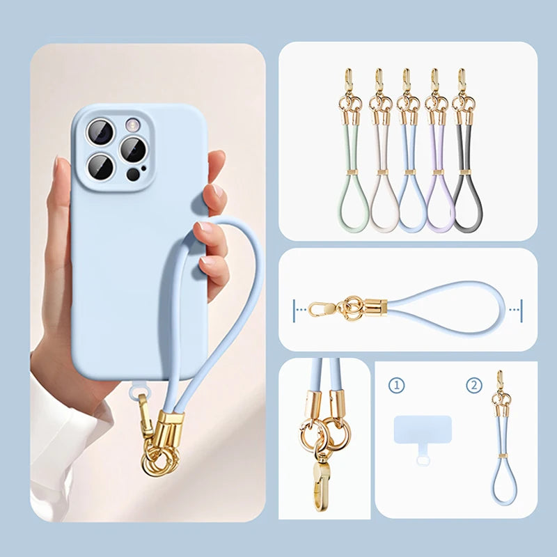 Adjustable Universal Silicone Wrist Strap Phone Case Women's Handheld Keychain Durable Outdoor Bapa Chain Portable USB Oasis Select