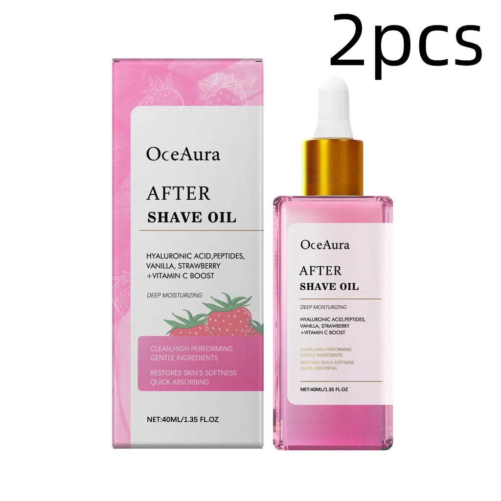 OceAura After Shave Oil Strawberry Vanilla Moisturizing Skin Soothing Intimate Area Leg Prevent Hair Growth Products Body Oil Oasis Select 2pcs