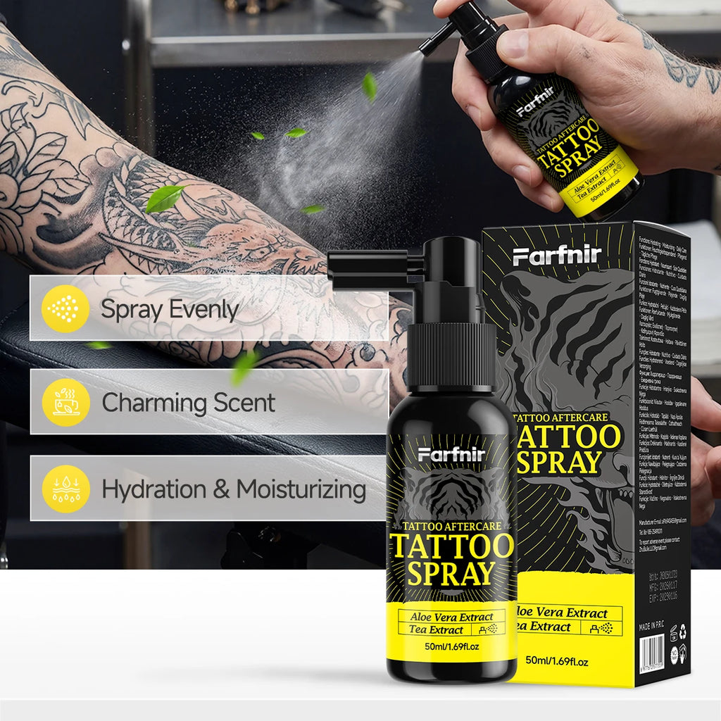 Tattoo care kit moisturizes and nourishes the skin, presents vibrant colors, and gently cares for the tattoo Oasis Select