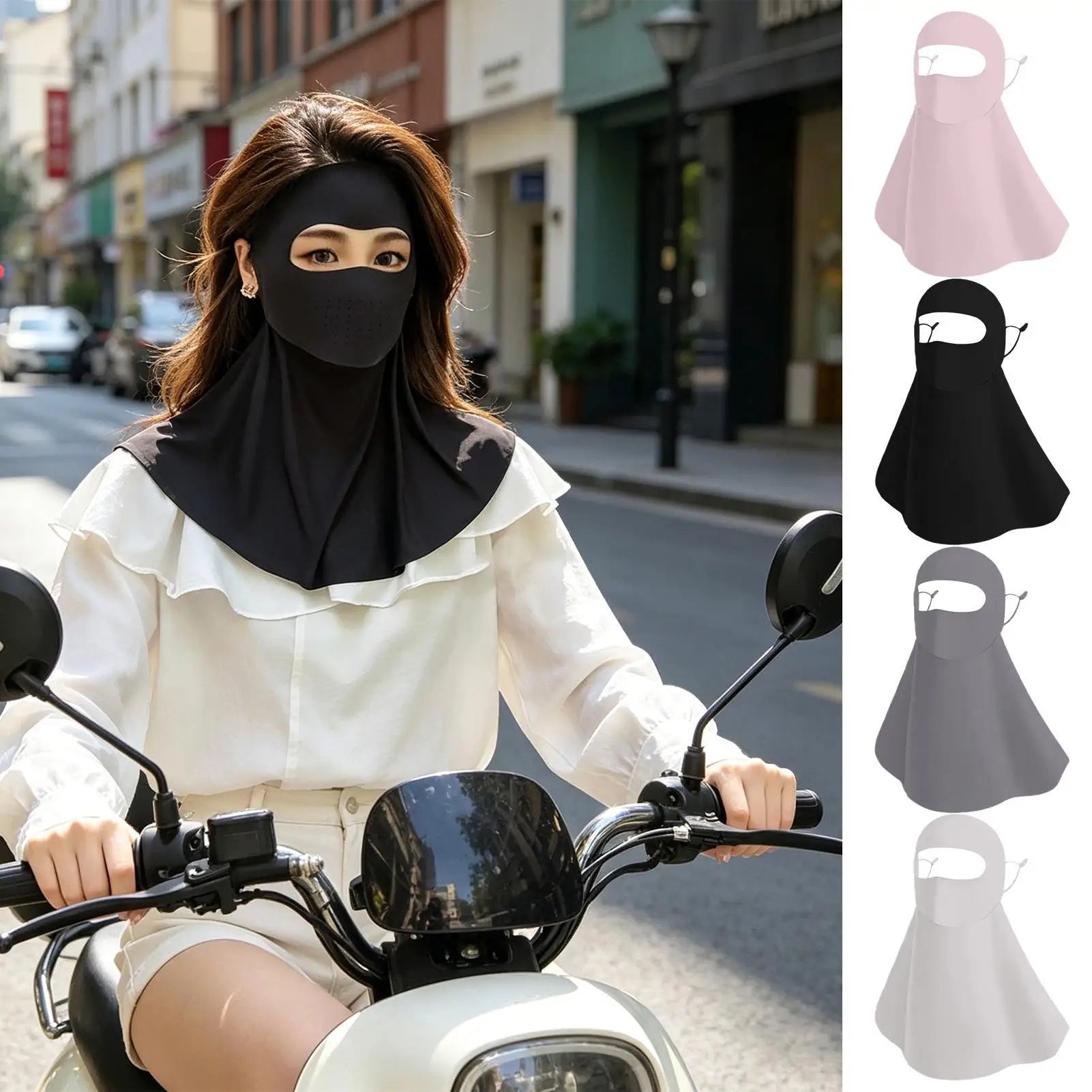 Sunscreen Full Face Mask Summer Neck Face Mask UV Protection Breathable Sun Protection Masks Veils Outdoor Sport Face Cover Oasis Select