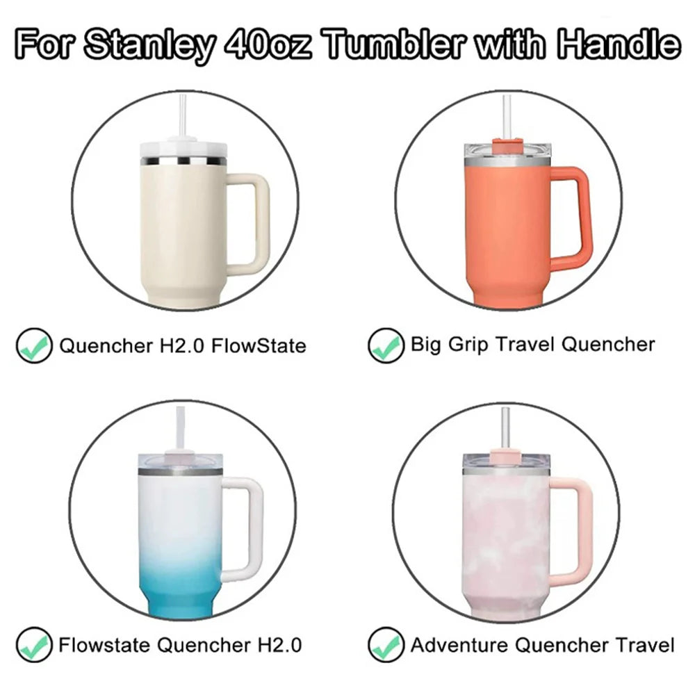 Replacement Lids for Stanley 40 oz Tumbler With Handle Cap Fit Quencher H2.0 40oz Mug Cup Accessories Oasis Select