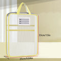 A4 Stationery Storage Bag Double-layer Mesh Zipper Bag Large Capacity Organizer Folders School Office Supplies Stationary Bag Oasis Select yellow style B 31x23.5x4cm