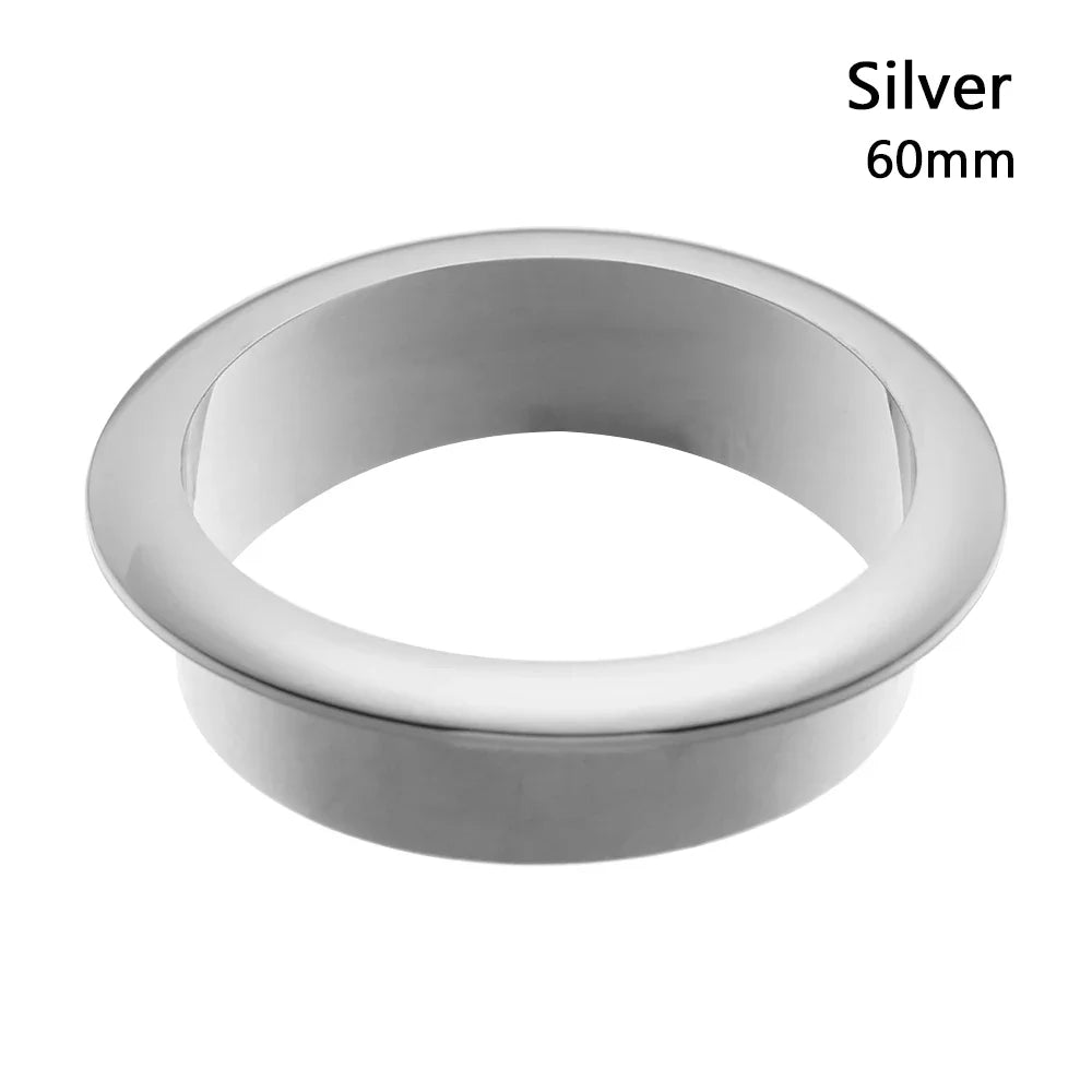 25-80MM Computer Grommet Table Cable Outlet Port Desk Wire Hole Cover Buckle Line Organizer Desk Table Cable Fastener Hardware Oasis Select 60mm silver
