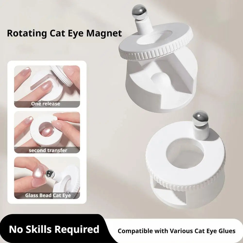 Rotating Cat Eye Nail Magnet Wide Light Glass Bead Fashion Nails Strong Automatic Nail Art Magnetic Gel Nail Tool Oasis Select