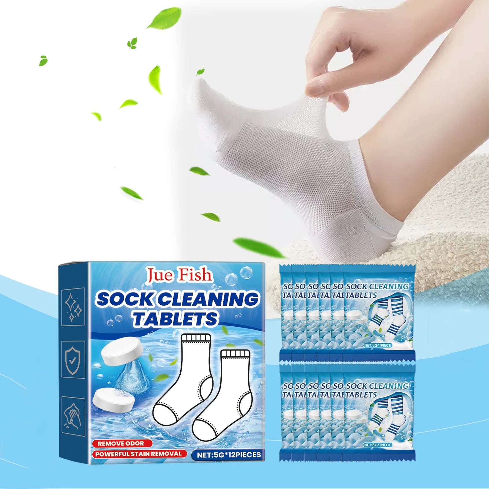 Jue Fish Sock Cleaning Effervescent Tablets Gently Clean Stubborn Stains And Stains Clean Fragrance White Sock Cleaning Tablets Oasis Select