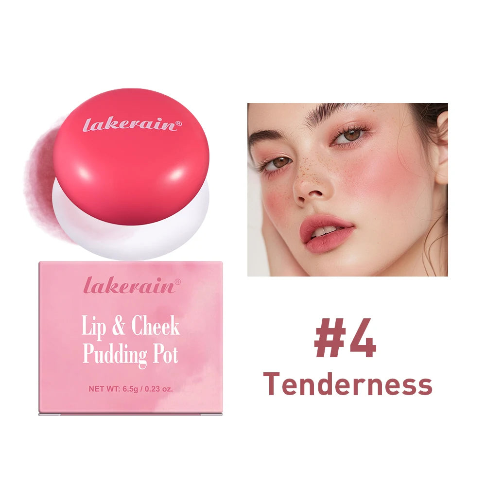 Lip & Cheek Pudding Pot Blush – Soft Matte Multi-Use 6.5g Cream Blush Pot Oasis Select 4