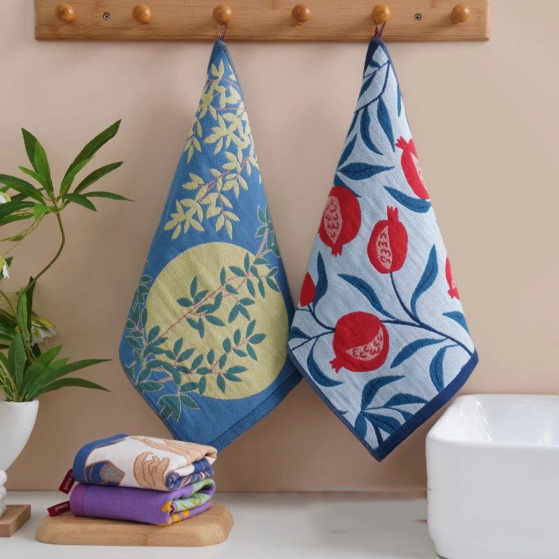 1pcs National Style Pure Cotton Gauze Square Towel Cotton Wool Large Square Towel with Hand Gift Face Towel Oasis Select