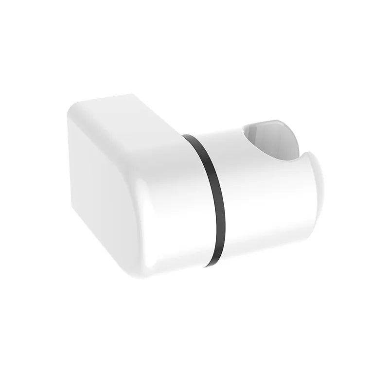 Universal Hand Shower Head Holder Adjustable Full Plating Shower Rail Head Holder Bathroom Bracket Stable Rotation Oasis Select WHITE