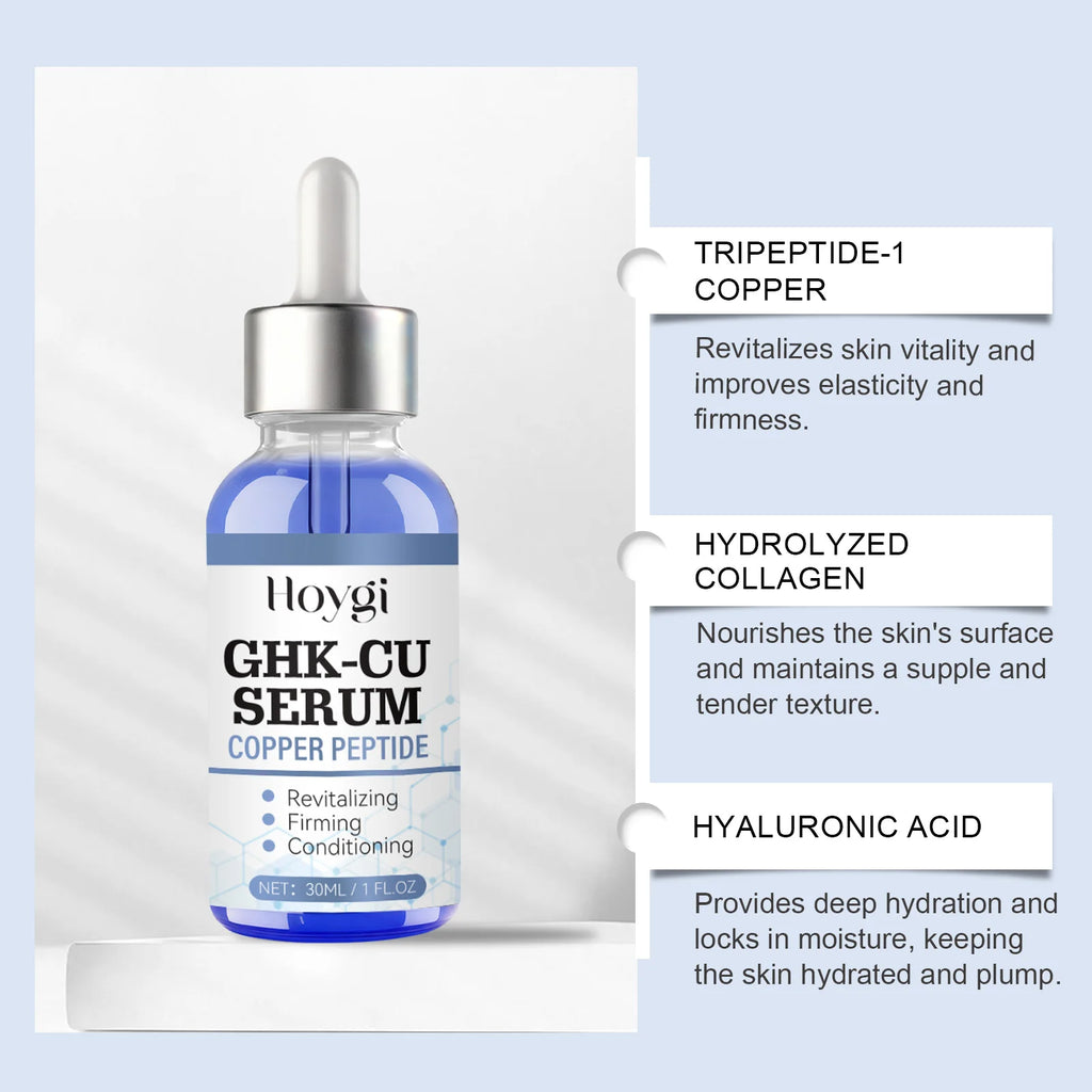 Copper Peptide Face Cream & Serum Set Firming Hydrating Skincare Smoothing Tightening Facial Skin Softens Skin Textur Oasis Select