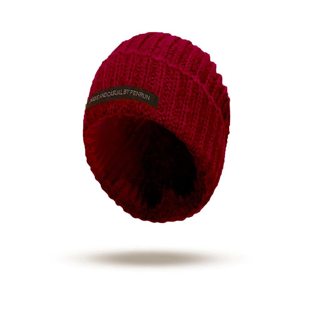 Xiben Big Head Knitted Hat, Children's Autumn/Winter Japanese Solid Color Versatile Knitted Hat, Men's Face Show, Small Pile Hat Oasis Select 7 L