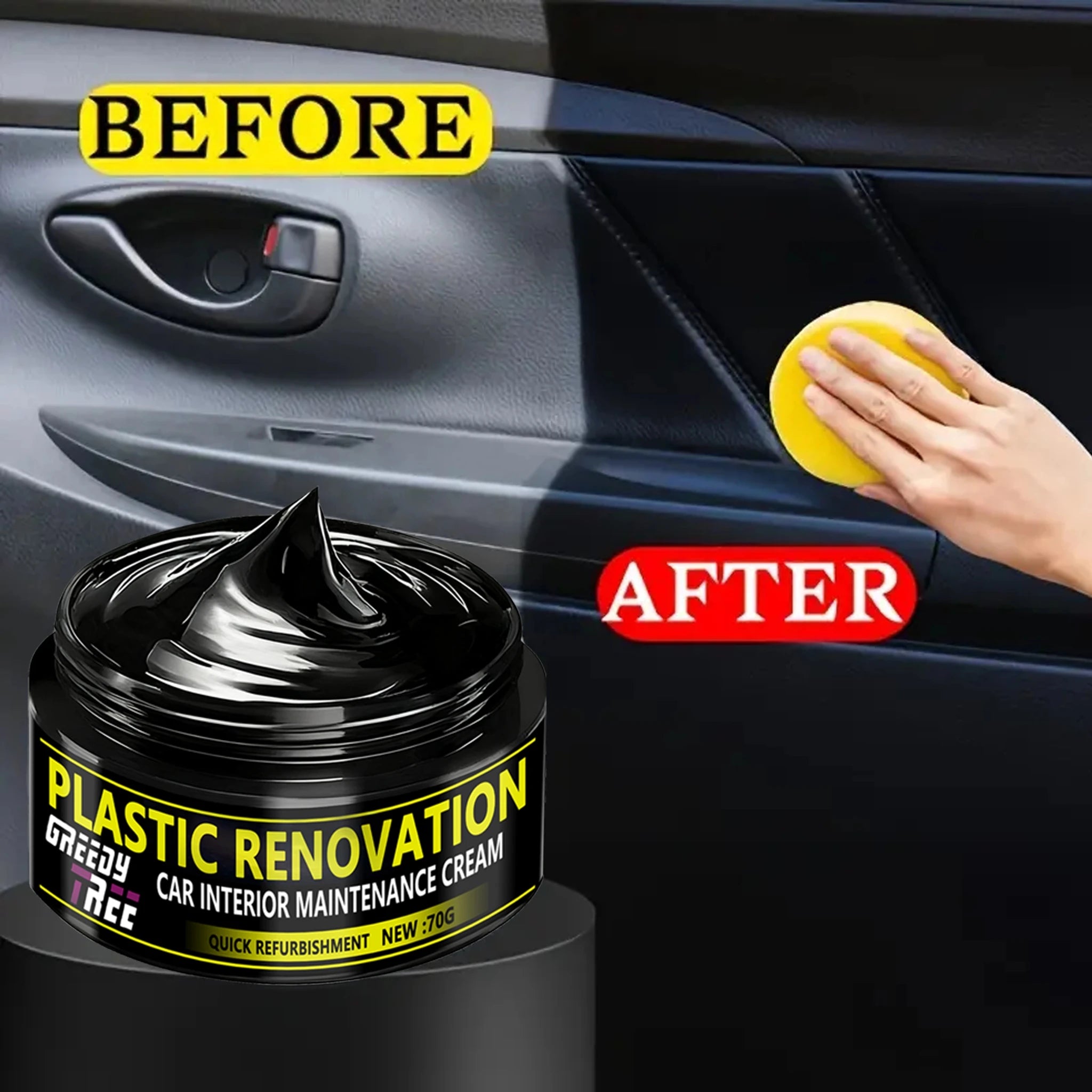 Car Plastic Restorer Polish Paste – Bumper, Tire & Trim Plastic Restorer Paste Oasis Select