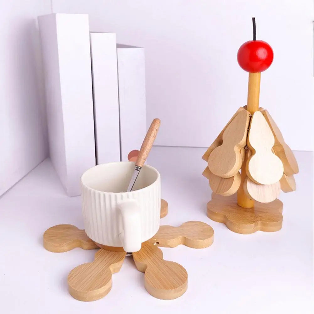 Tree Insulation Mat Solid Wood Dining Table Anti Scalding Mat Pot Mat Festival Gift Creative And Personalized Home Decoration Oasis Select