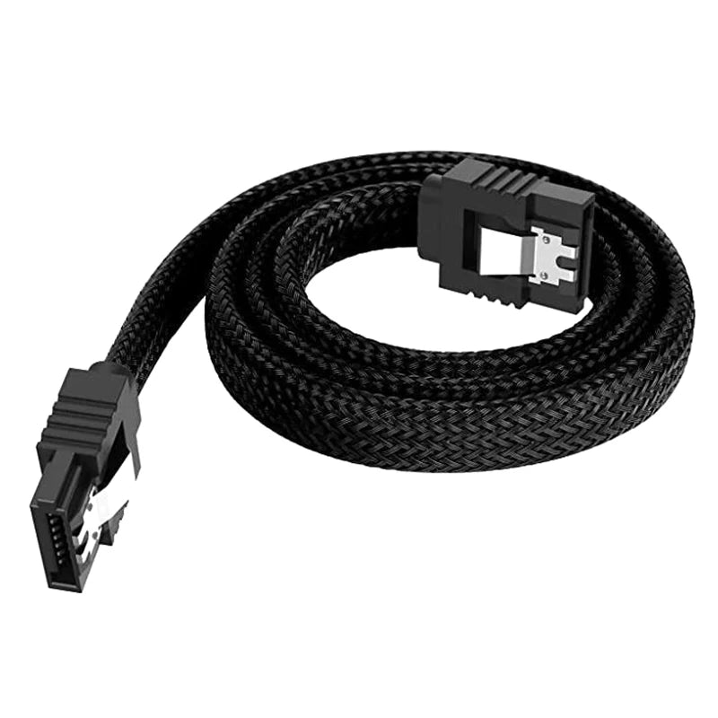 SATA 3.0 III SATA3 7pin Data Cable 6Gb/S SSD Cables HDD Hard Disk Drive Cord Line With Nylon Premium Sleeved Oasis Select A1