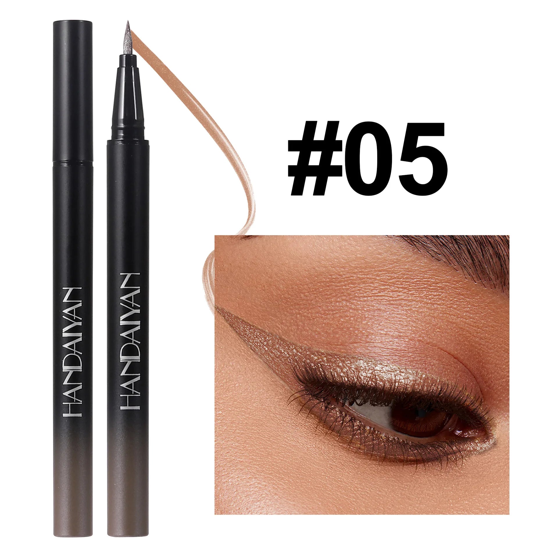 Handaiyan Metallic Glitter Liquid Eyeliner – Waterproof, 10 Colors Liquid Eyeliner Oasis Select 05 Full Size