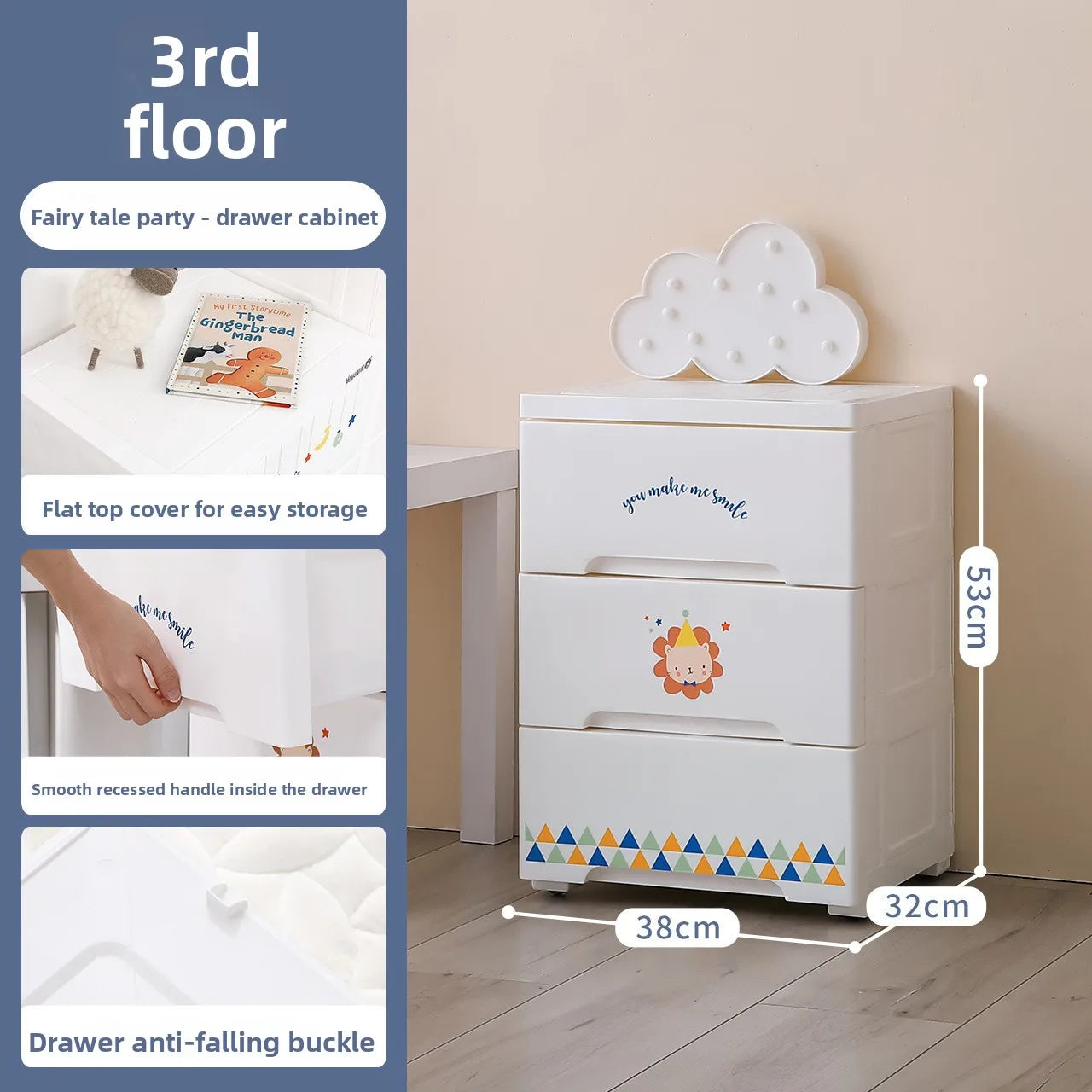 Baby clothes storage cabinet Household double door children's wardrobe Plastic baby toys clothing drawer storage cabinet Oasis Select 3rd Floor B