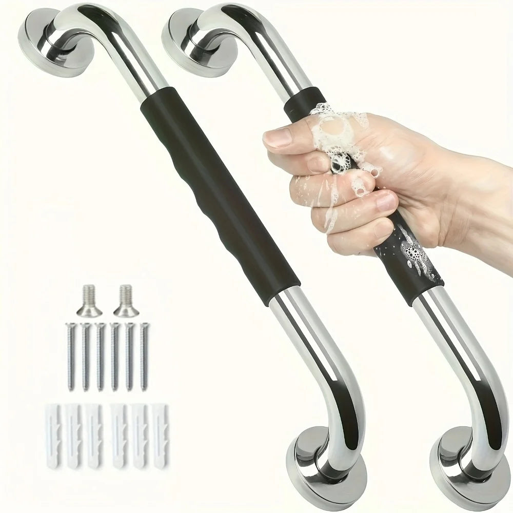 Premium Stainless Steel Shower Grab Bar Set - Anti-Slip,Durable Safety Handle for Seniors & Handicap-Easy Install,Fits Bathtubs Oasis Select