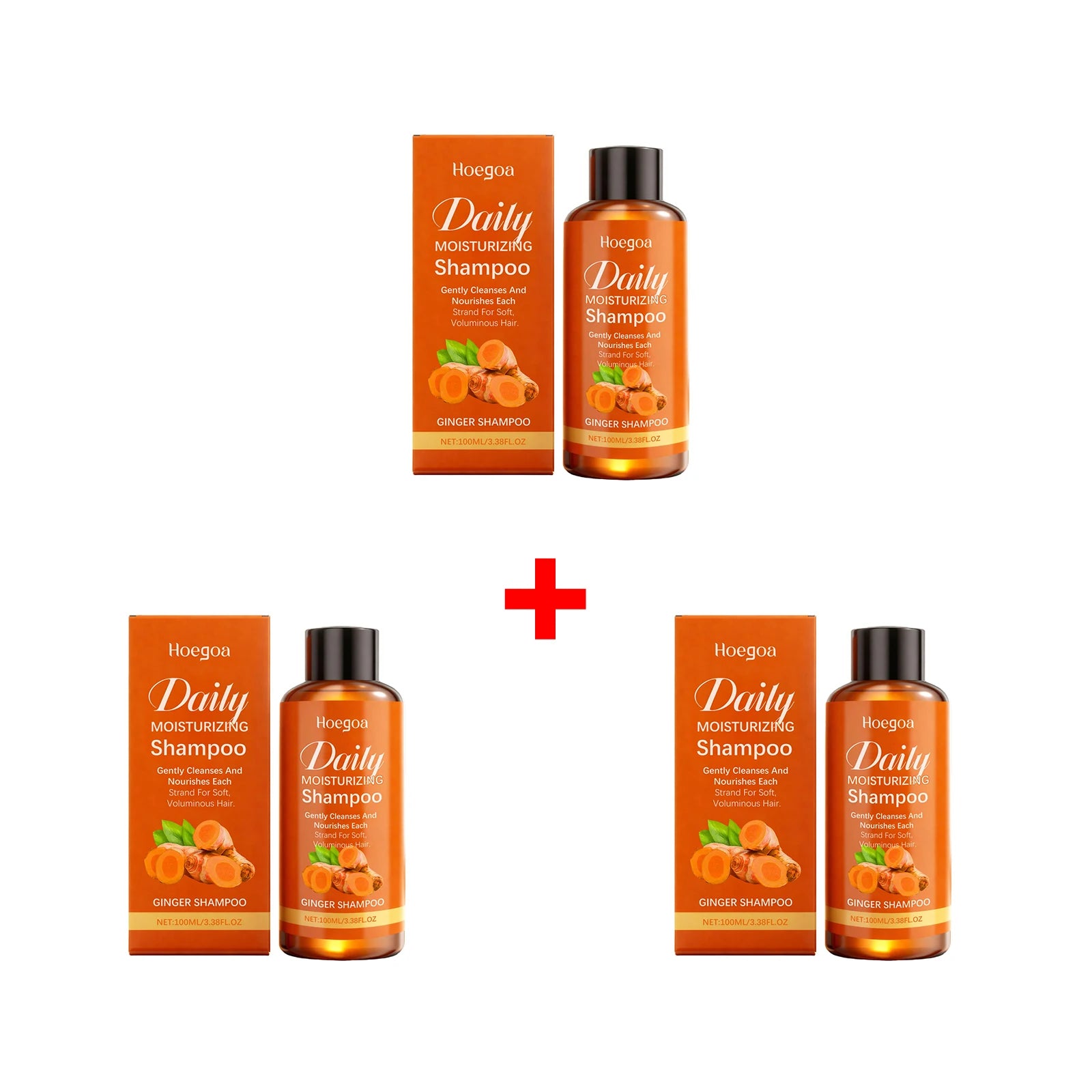 Ginger Shampoo Thicken Volumizing Shampoo Repair Damaged Hair Conditioner Anti Hair Loss Hair Regrowth Cleansing Scalp Hair Care Oasis Select 3pcs Shampoo