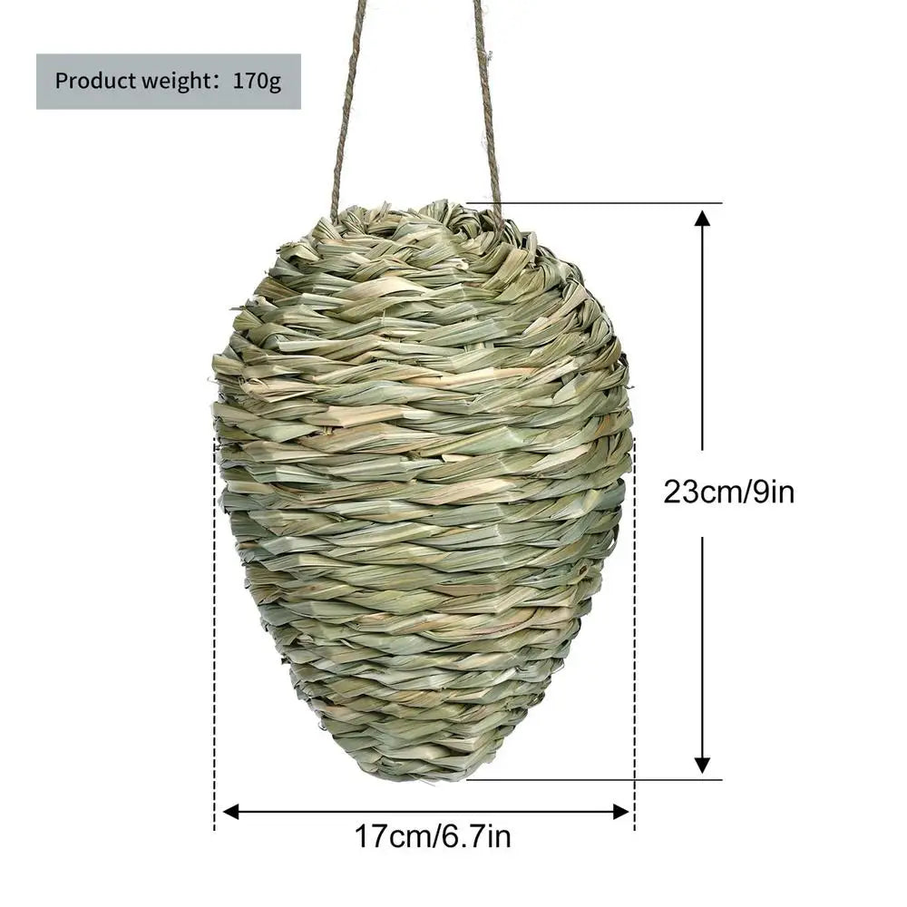 Fake Hornet Nest Hornet Nest Decoy Woven Bee Hive Hangable Decoration Hanging Patio Garden Repellent Trap Non-Toxic Fake Nest Oasis Select Green